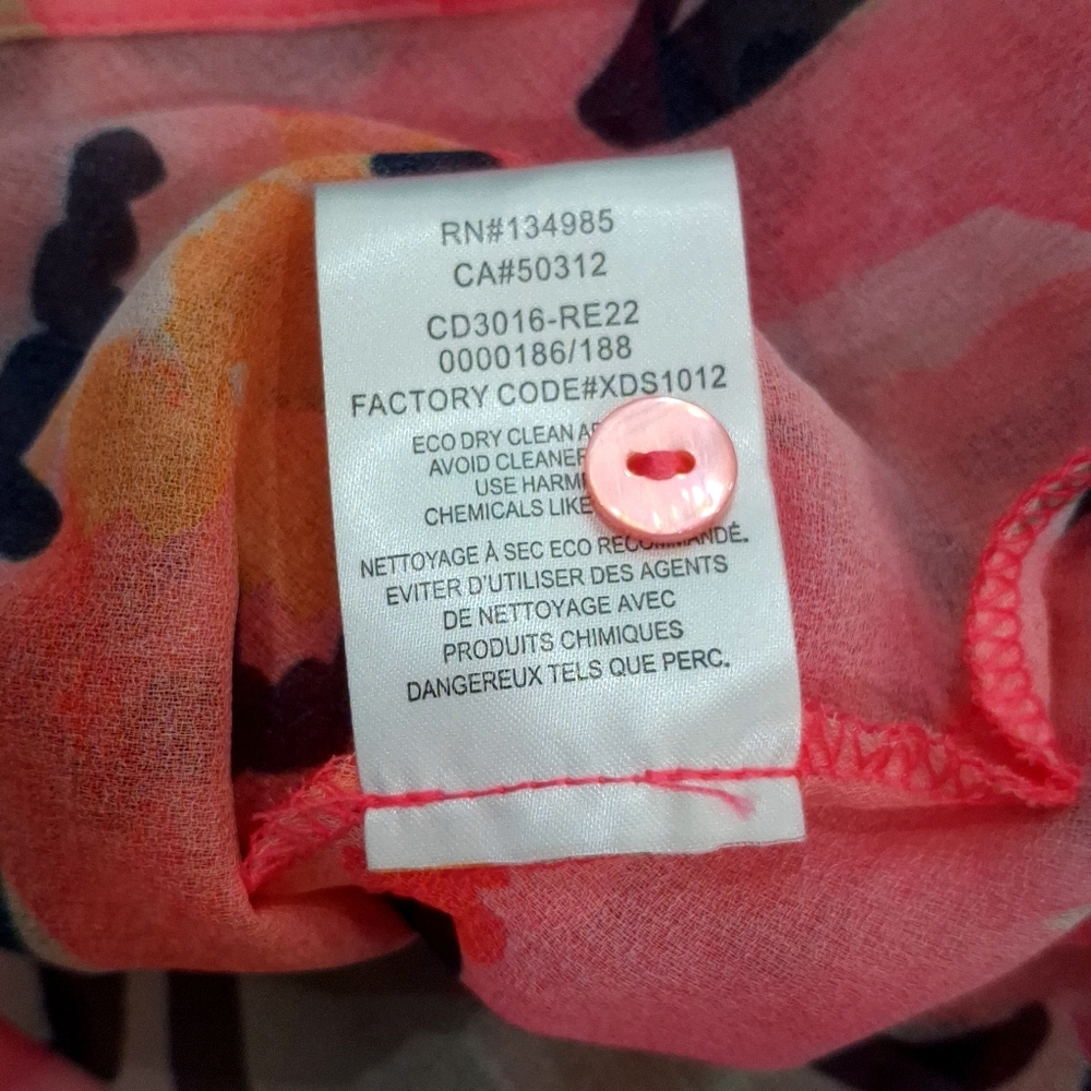 For Love & Lemons Tiana Printed Flowy Ruffles Sheer Tie Front Midi Dress S Pink - Picture 11 of 11